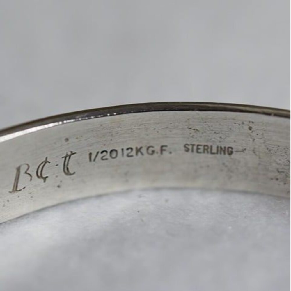 Vintage 12K GF/Sterling Silver Lloyd Becenti Jr BCT Story Teller 7" Bracelet - Picture 5 of 5